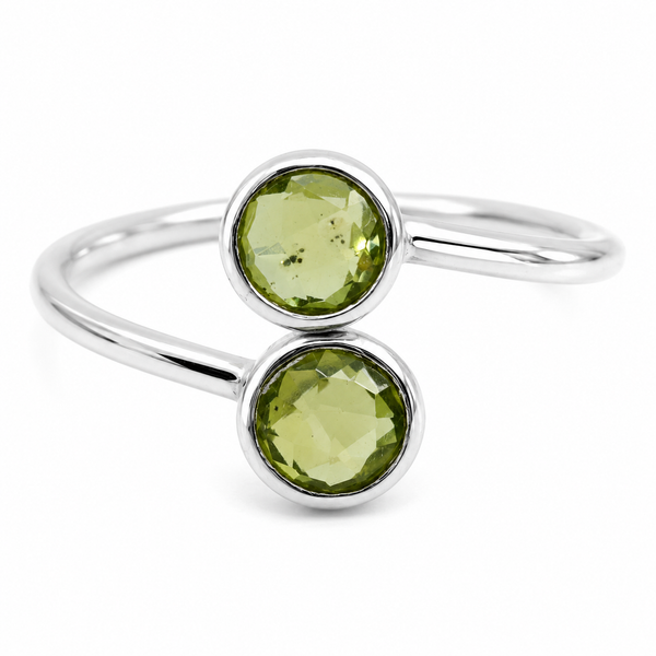 Geboortesteen Ring Peridoot Augustus - 925 Zilver - Zilverkleurig