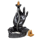 Backflow Wierookbrander Waterval Lotushand Keramiek 17.5 cm