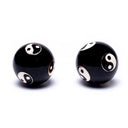 Meridiaankogels Yin Yang Zwart 3,5 cm Model 2