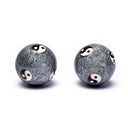 Meridiaankogels Yin Yang Tai Chi Grijs 4 cm