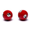 Meridiaankogels Yin Yang Rood 3,5 cm