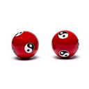 Meridiaankogels Yin Yang Rood 4 cm