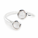 Geboortesteen Ring Bergkristal April - 925 Zilver - Zilverkleurig