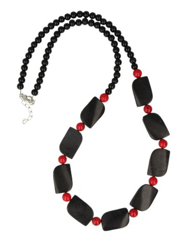 Ketting Onyx / Koraal (imitatie)