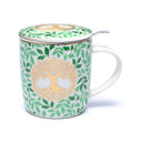 Theemok Set Levensboom Bone China Porselein Met Deksel En Theezeefje