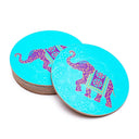 Onderzetters Set Van 6 Met Indiase Olifant Print MDF