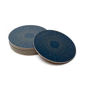 Mandala Onderzetters MDF Donkerblauw Set Van 6