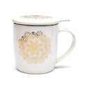 Theemok Set Mandala Bone China Porselein Wit 325ml
