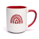Mok Regenboog Rood Bone China Porselein ±400 ml