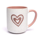 Mok Hart Bone China Porselein Roze ±400 ml