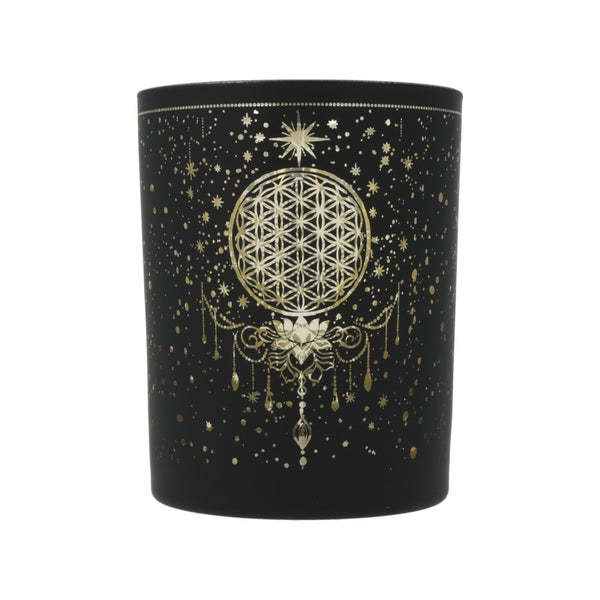 Sfeerlicht Matglas Metallic Mystical Flower Of Life 10x12,5 cm