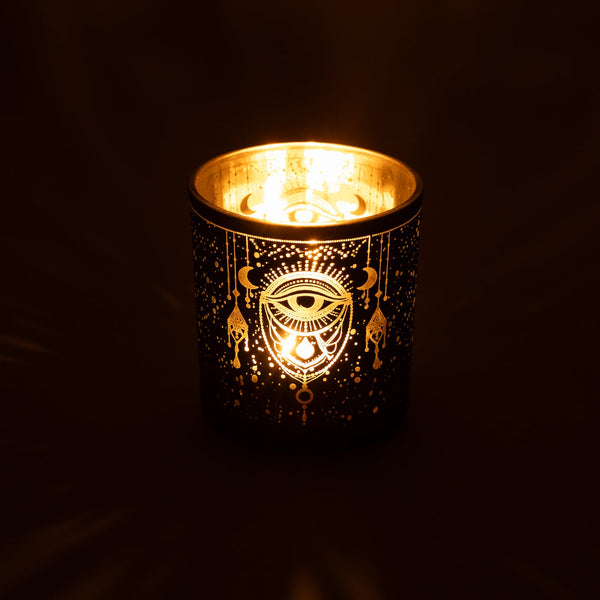 Sfeerlicht Matglas Metallic Mystical Eye Of Providence 7,3x8 cm