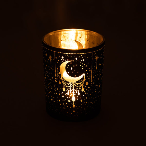 Sfeerlicht Matglas Metallic Mystical Crescent 10x12 5 cm