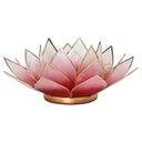 Sfeerlicht Lotus Rood-Roze Goudrand