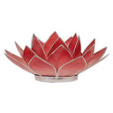 Sfeerlicht Lotus Roze-Rood Zilverrand