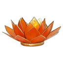 Sfeerlicht Lotus 2e Chakra Oranje Goudrand
