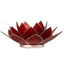 Lotus Sfeerlicht Rood 1e Chakra Zilverrand
