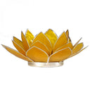 Sfeerlicht Lotus Geel 3e Chakra Zilverrand