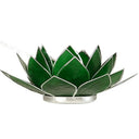 Sfeerlicht Lotus Groen 4e Chakra Zilverrand Capiz Schelp