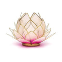 Sfeerlicht Lotus Roze Lichtroze Goudrand Groot