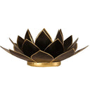 Sfeerlicht Lotus Capiz Zwart Goudrand