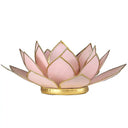 Sfeerlicht Lotus Capiz Schelp Pastel Roze Goudrand