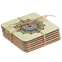 Mandala Onderzetters MDF Groen Set Van 6