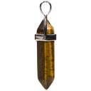 Hanger Tijgeroog Koper Met Zilverkleurige Vintage Coating Facet