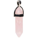 Hanger Rozenkwarts Facet Koper Met Zilverkleurige Vintage Coating