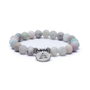 Armband Mala Amazoniet Met Boeddha Elastisch 21 Kralen