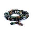 Mala Armband Met 108 Agaatkralen Elastisch