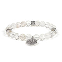Mala Armband Met Lotus Symbool Bergkristal Elastisch 21 Kralen