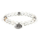 Mala Armband Bergkristal Elastisch Met Ohm Symbool
