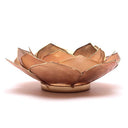 Sfeerlicht Lotus Bladvorm Capizschelp Smoked Beige Goudrand 13.5 cm