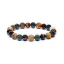 Armband Elastisch Met Kambaba Jaspis Tijgeroog En Landschapsjaspis 8mm