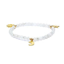 Armband Maansteen Met Metalen Bedels Sterren Maan Zon 4mm