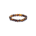 Elastische Ring Met Tijgeroog Halfedelstenen 3mm