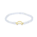 Armband Maansteen Elastisch Met Maan Bedel 4mm Nikkelvrij