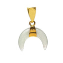 Hanger Halve Maan Groene Aventurijn Goudkleurig Metaal ±2cm