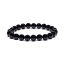 Armband Elastisch Zwarte Toermalijn ±0,8 cm