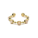 Open Ring Met Rozenkwarts En Goudkleurige Afwerking ±2 Cm