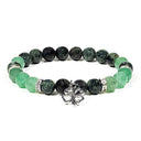 Edelsteen Armband Kamballa Jaspis Groene Aventurijn Met Klavertje Vier Bedel