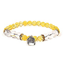 Edelsteen Armband Citrien Bergkristal Met Boeddha Bedel