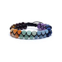 Armband Chakra Met Dubbele Rij Edelstenen 6 mm