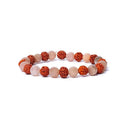 Armband Rudraksha Perzik Maansteen AA Kwaliteit Elastisch 0,8 cm