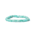 Armband Elastisch Amazoniet Facetgeslepen AA Kwaliteit 0.6 cm
