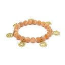 Bedelarmband Met Chakra-symbolen Zonnesteen ±7 Cm