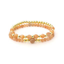 Armband Zonnesteen En Hematiet 3~8 Mm Set Van 2