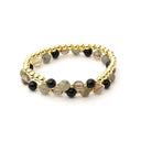 Armband Antraciet Gemengde Edelstenen Met Hematiet Set Van 2 3~8 Mm