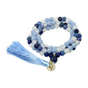 Mala Maan En Ster Angeliet Blauwe Aventurijn Sodaliet Witte Maansteen 108 Kralen 8 Mm